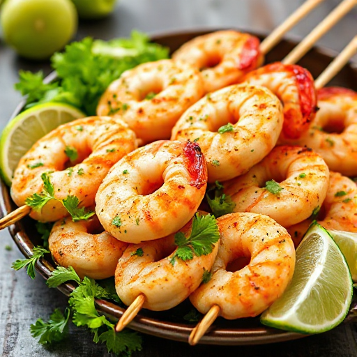 Coconut Lime Shrimp Skewers